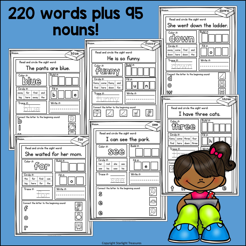 Dolch Sight Words Worksheets and Activities for Early Readers #4