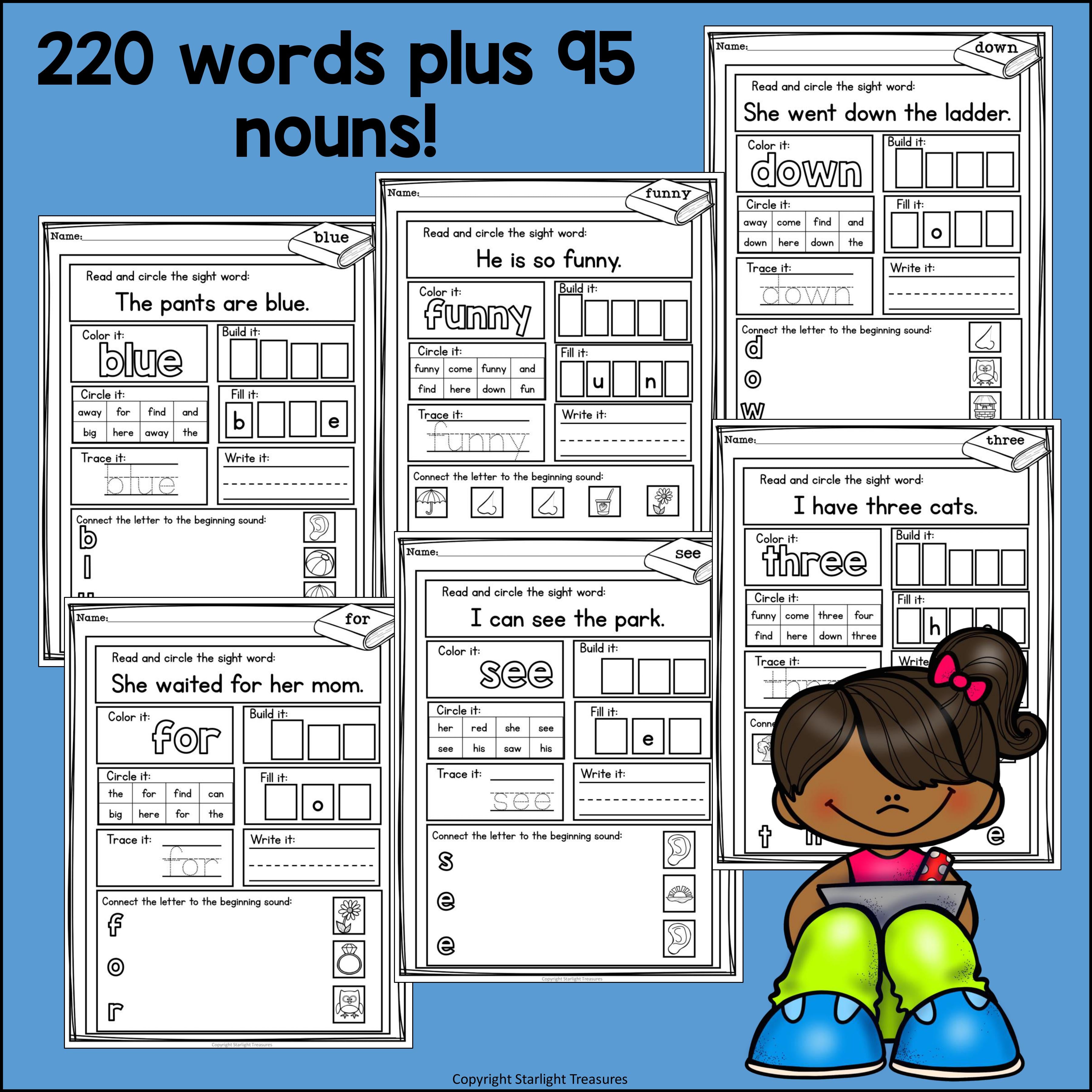 Dolch Sight Words Worksheets and Activities for Early Readers #4