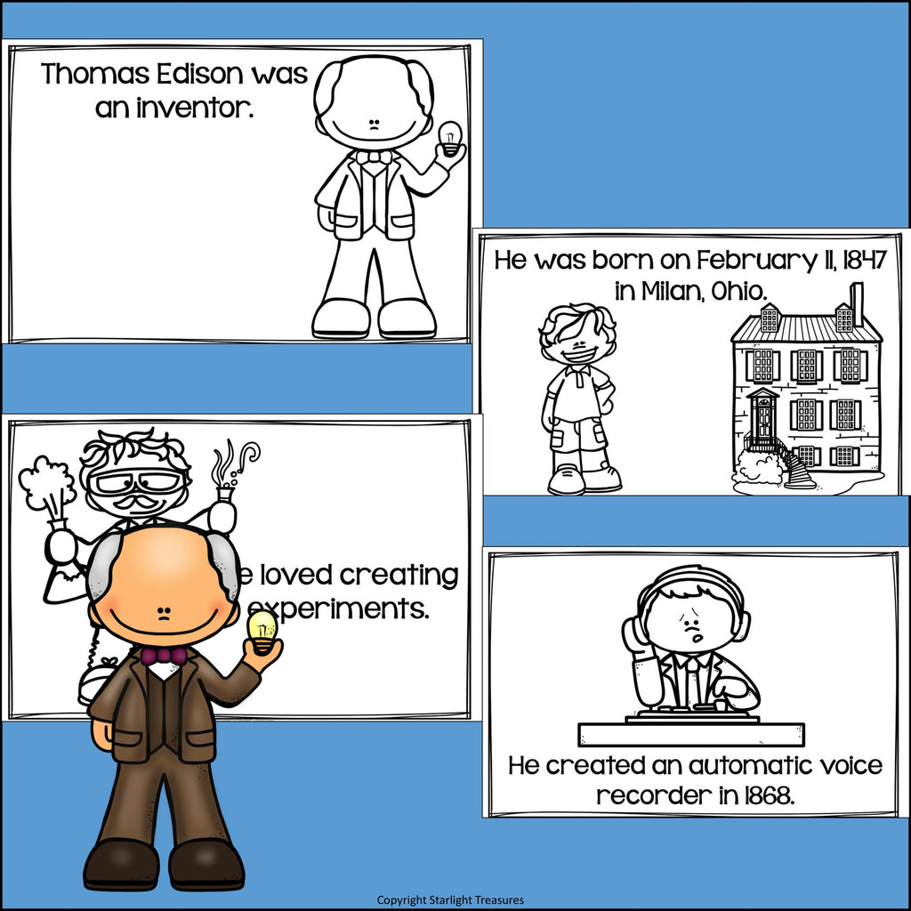 Thomas Edison Mini Book for Early Readers: Inventors
