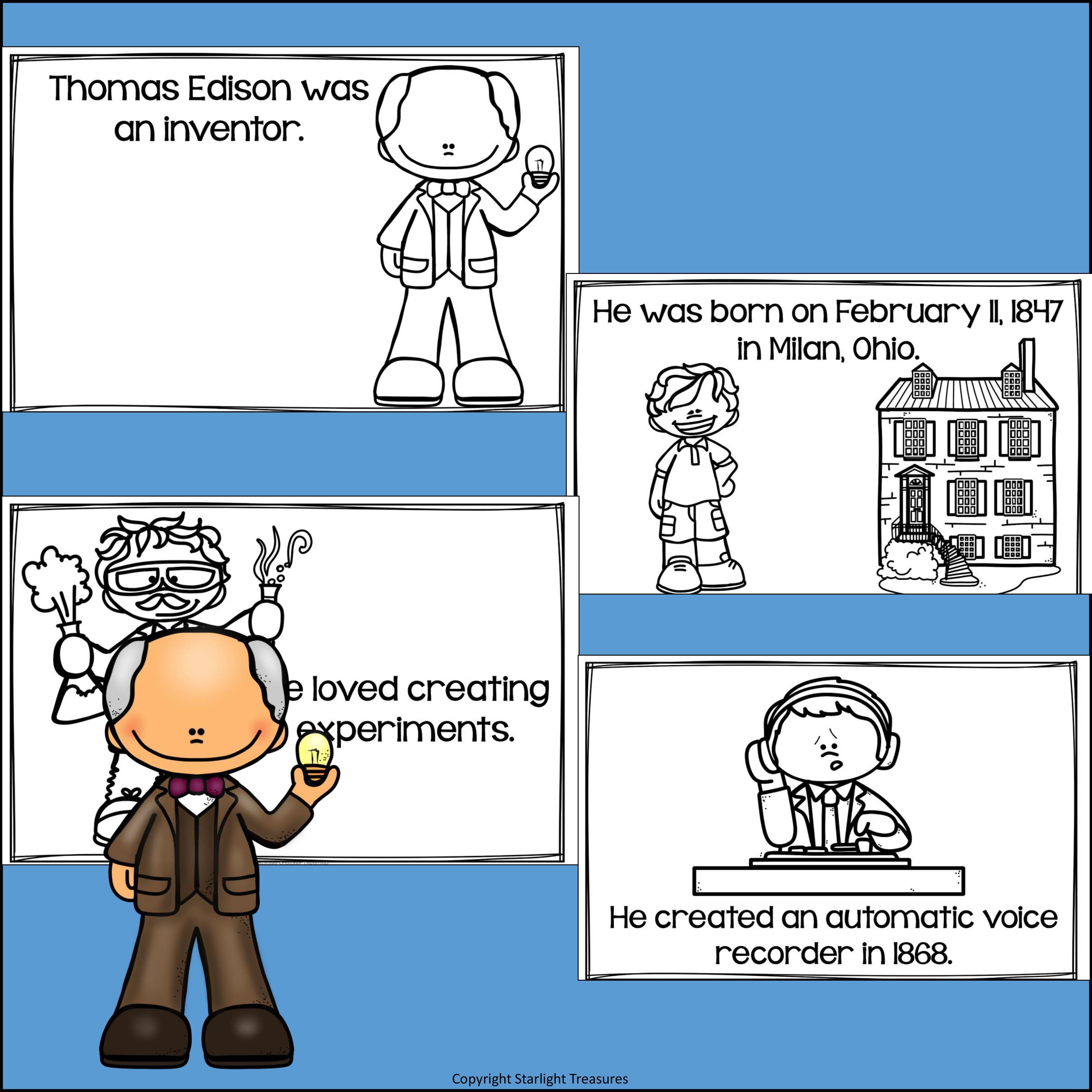 Thomas Edison Mini Book for Early Readers: Inventors