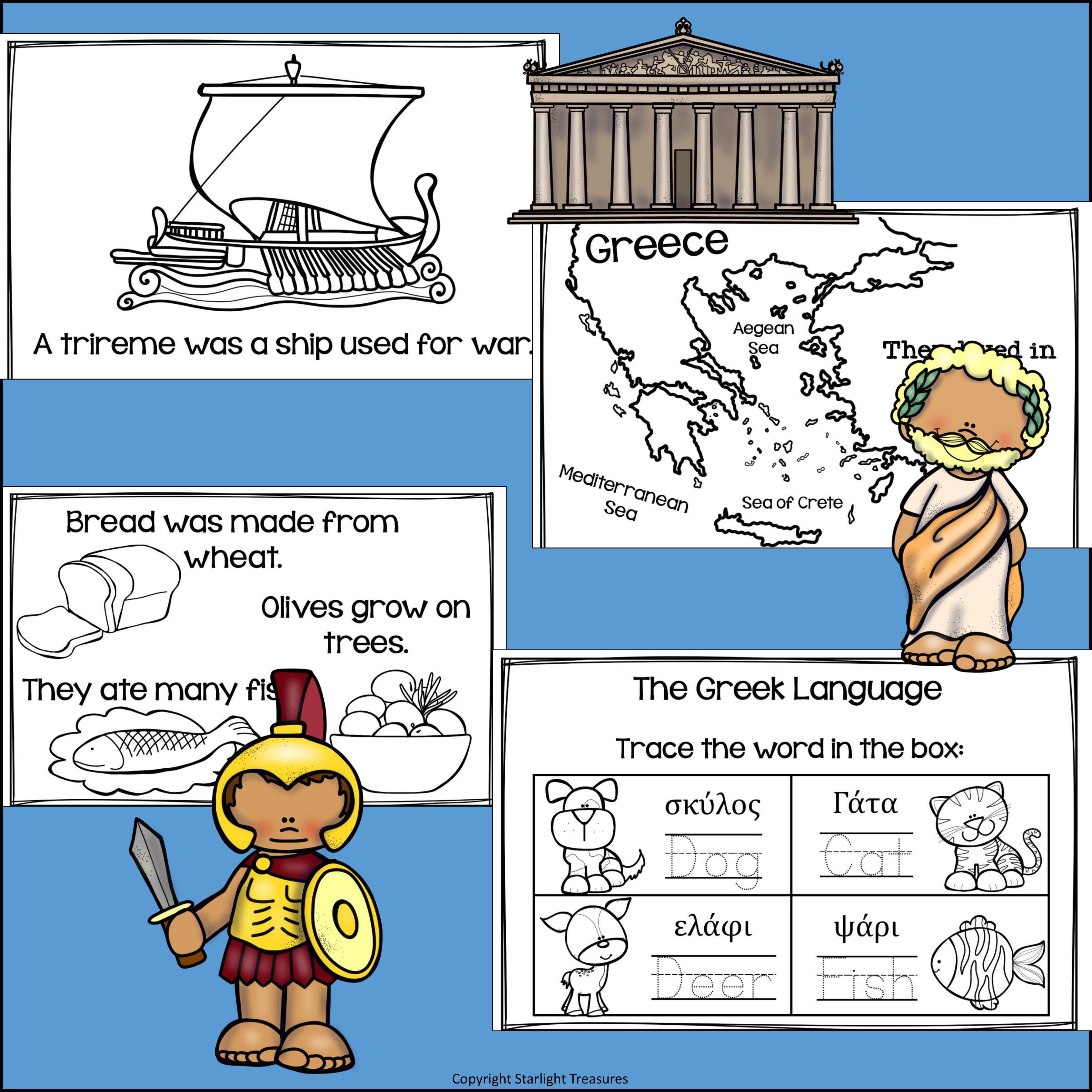 Ancient Greece Mini Book for Early Readers