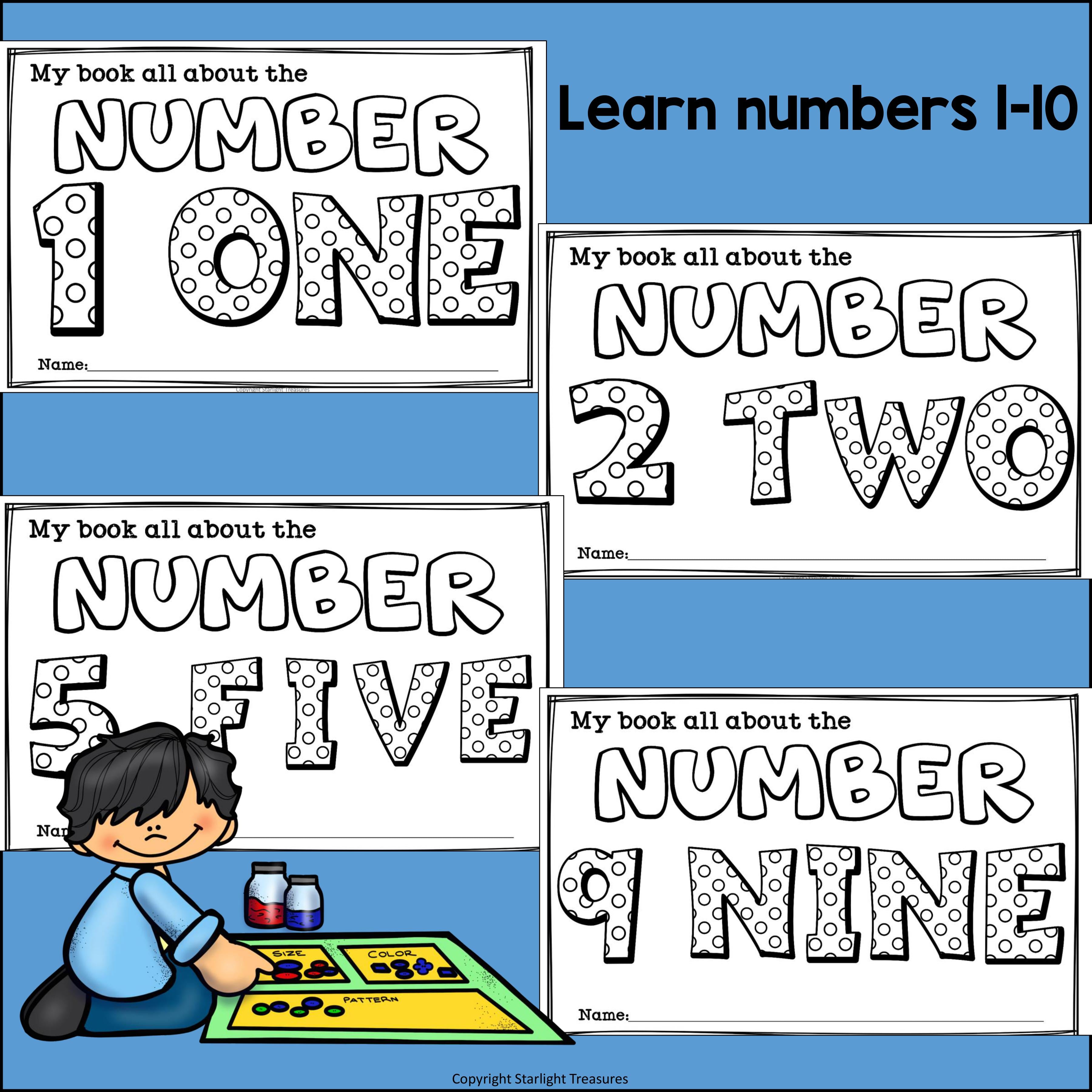 Learn Our Numbers: Numbers Mini Book for Early Readers 