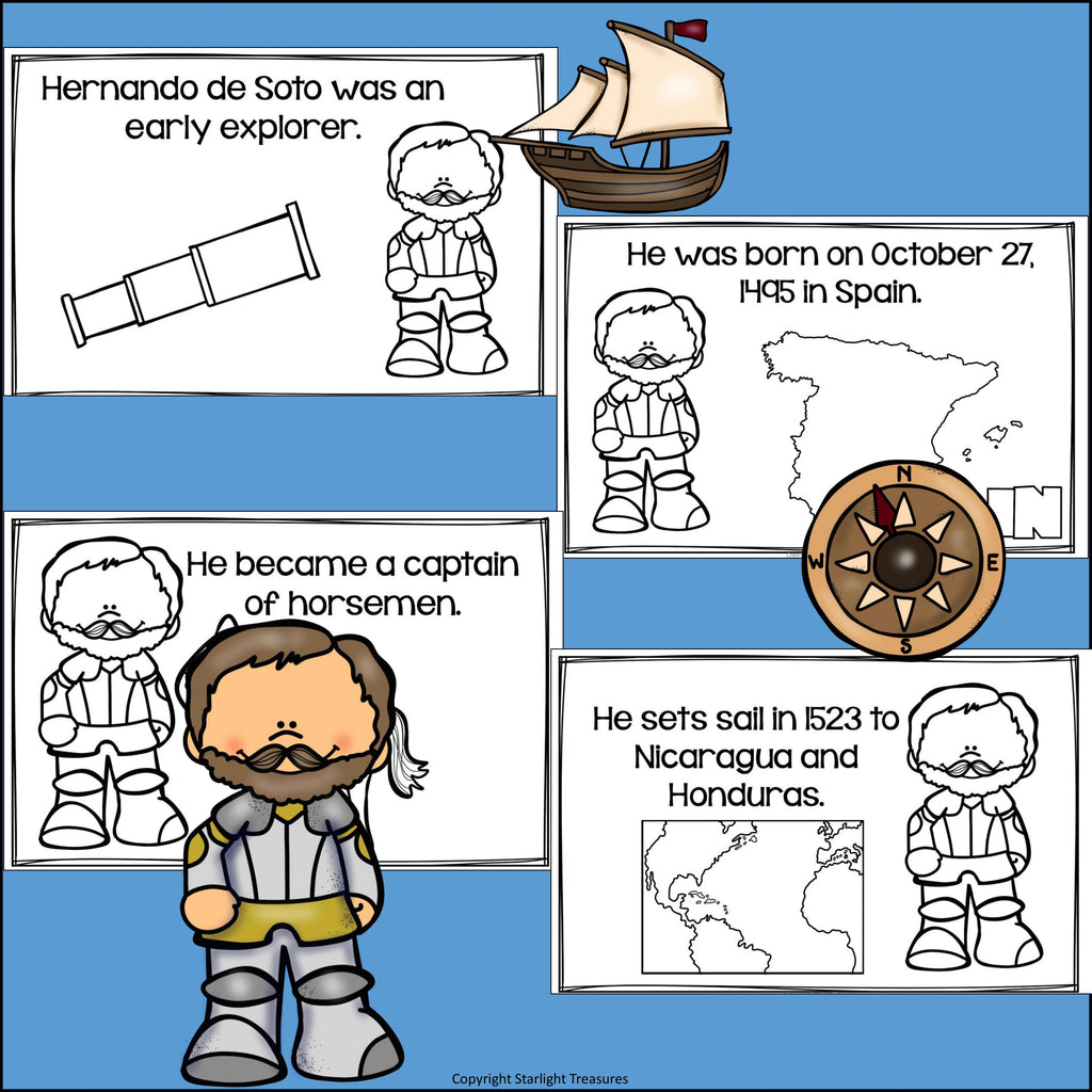 Hernando de Soto Mini Book for Early Readers: Early Explorers