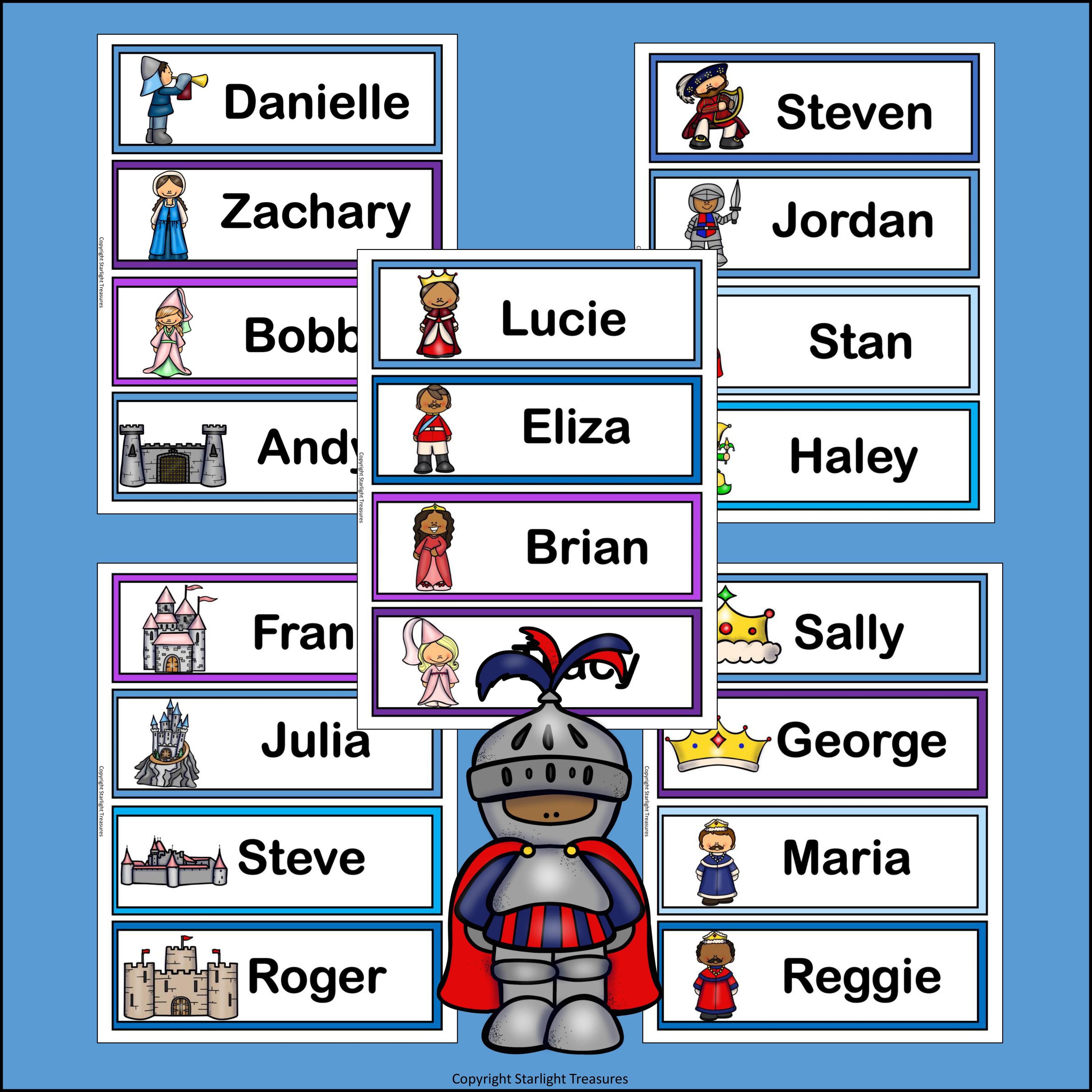 Medieval Name Tags - Editable