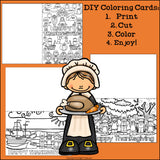 DIY Thanksgiving Coloring Cards