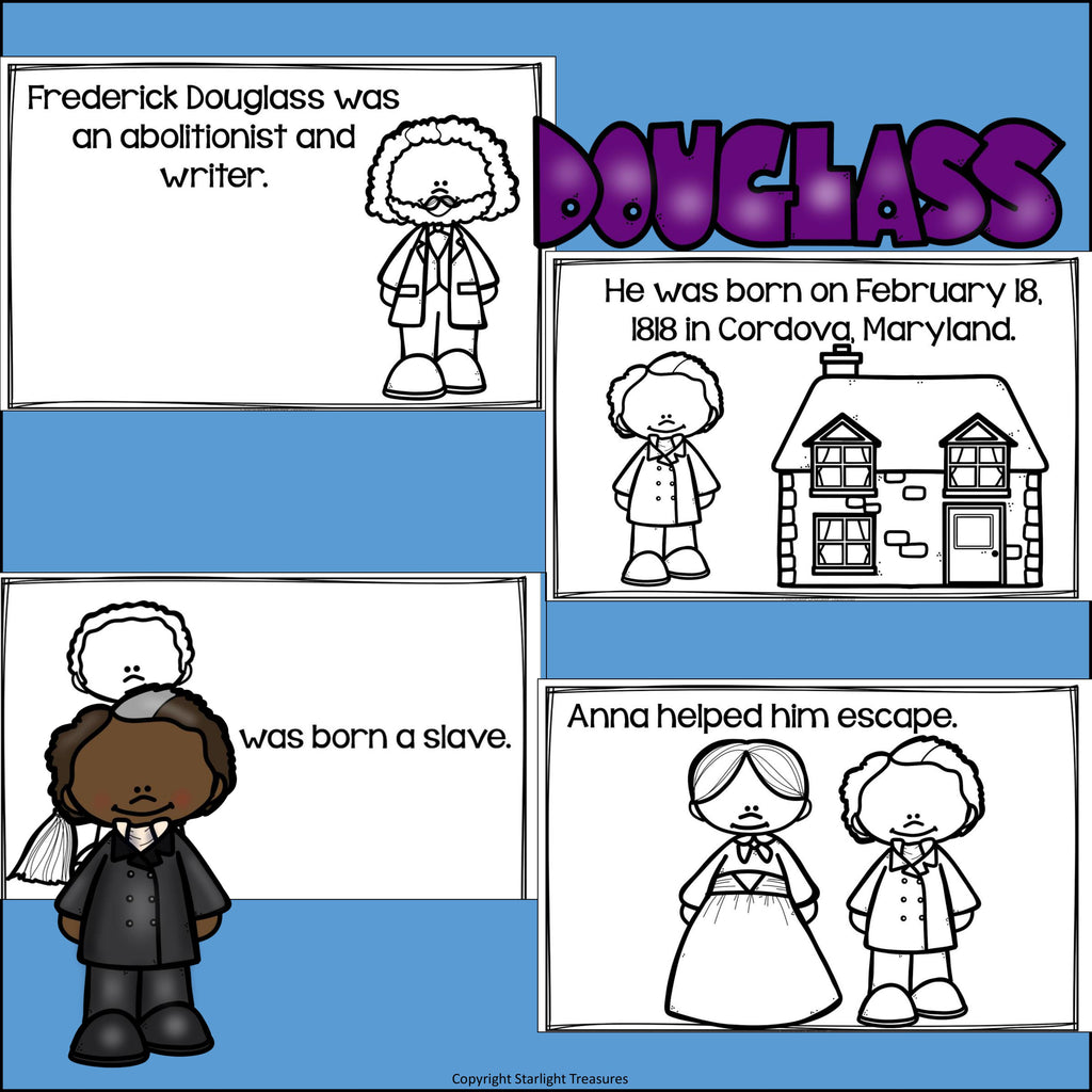 Frederick Douglass Mini Book for Early Readers: Black History Month