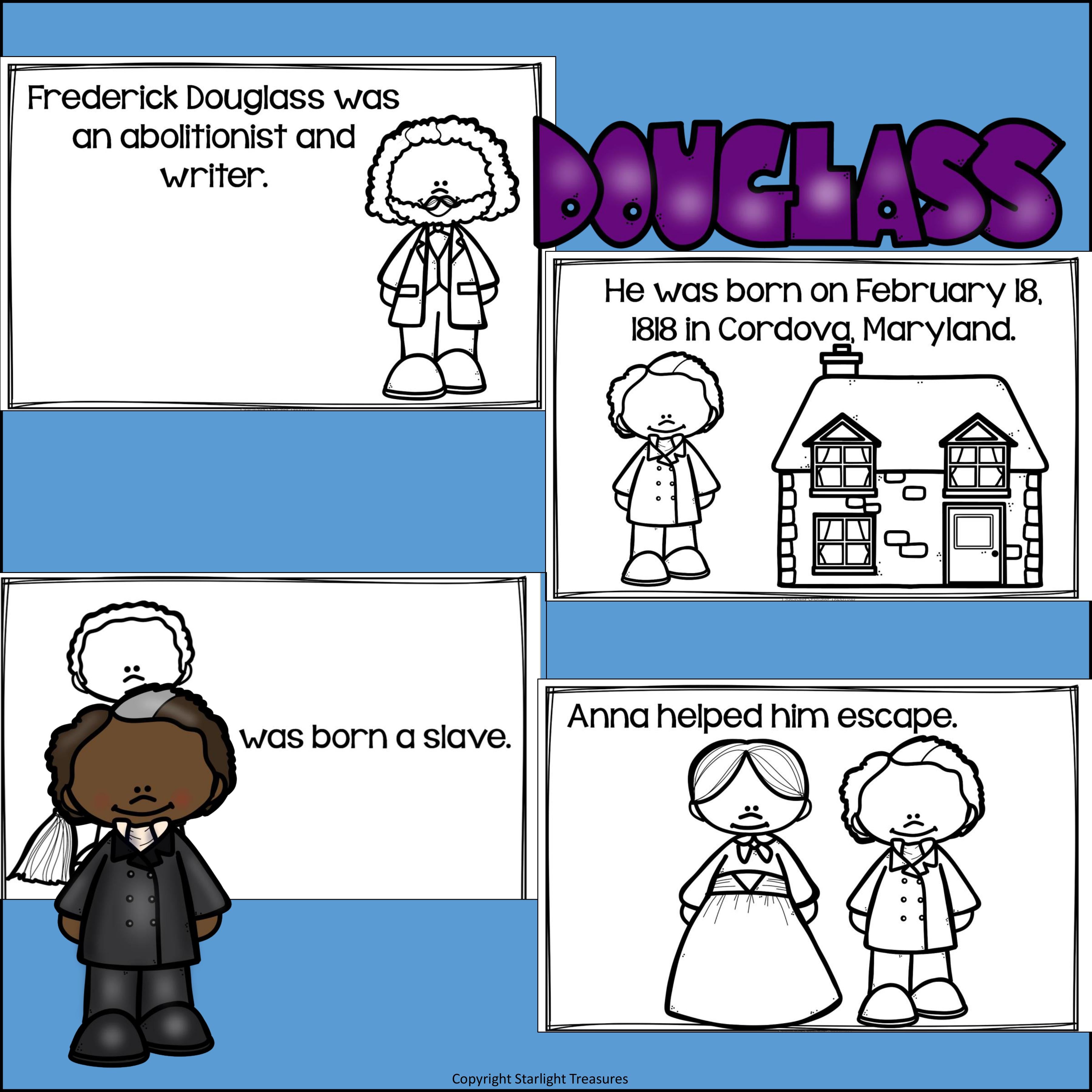 Frederick Douglass Mini Book for Early Readers: Black History Month