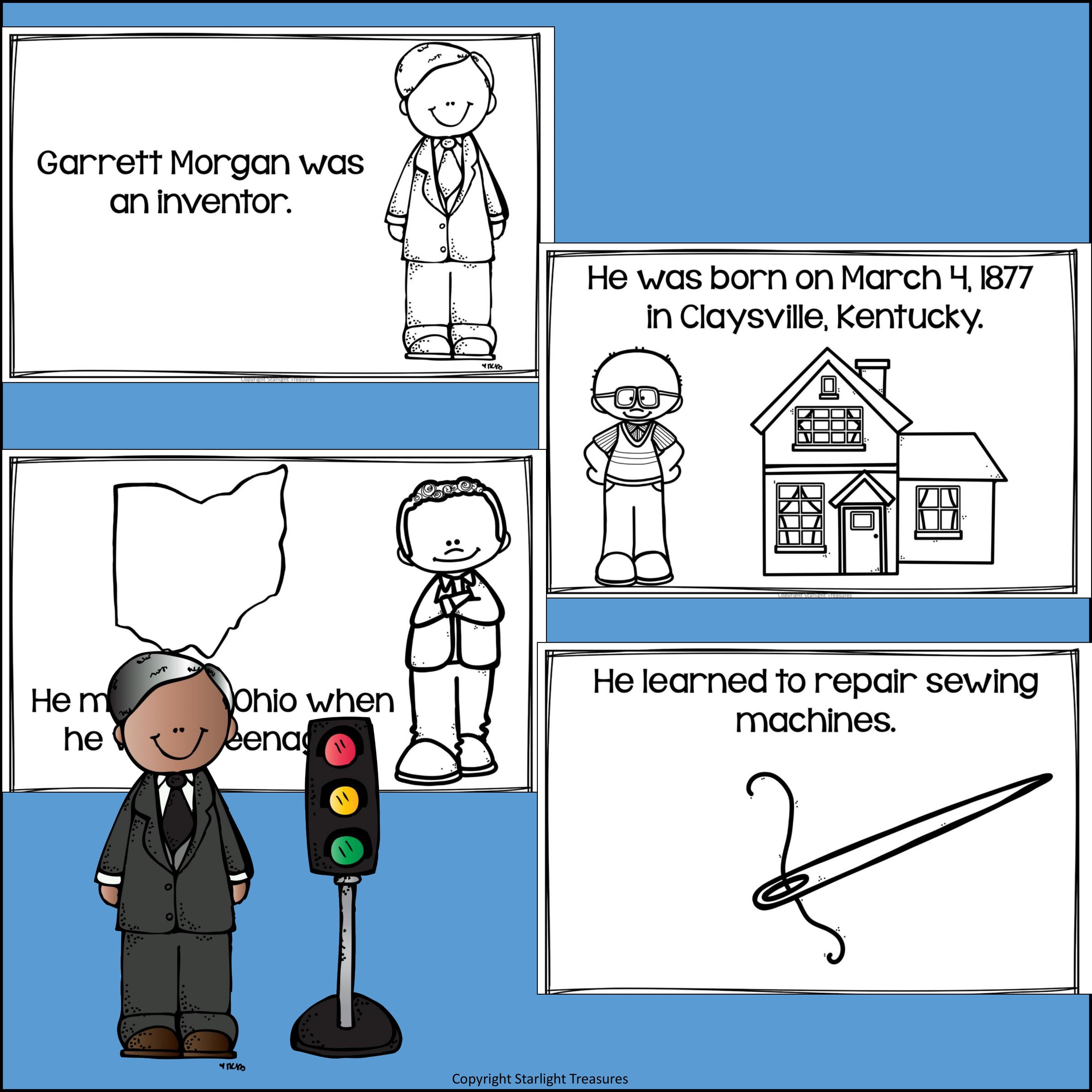 Garrett Morgan Mini Book for Early Readers: Black History Month