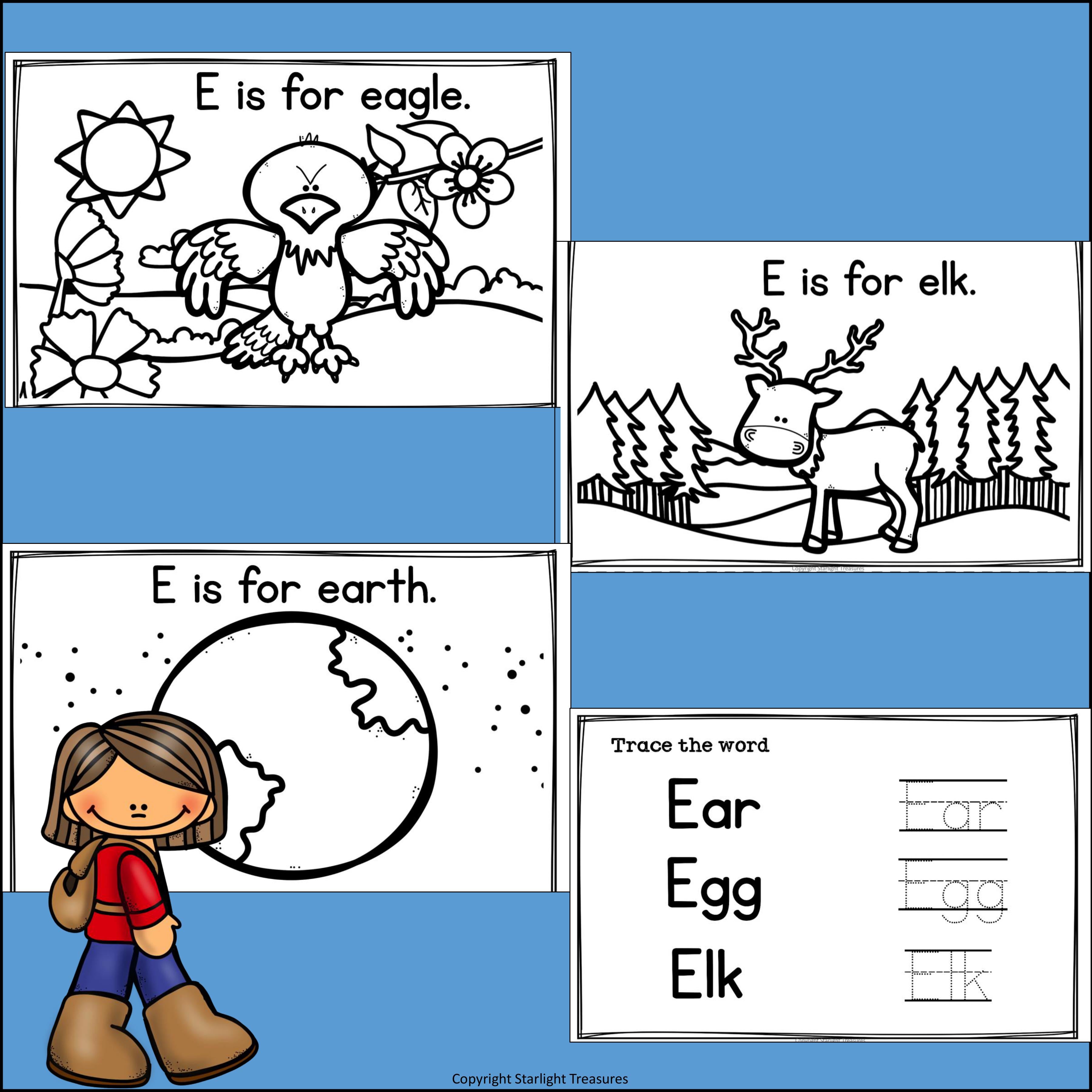 Letter E Mini Book
