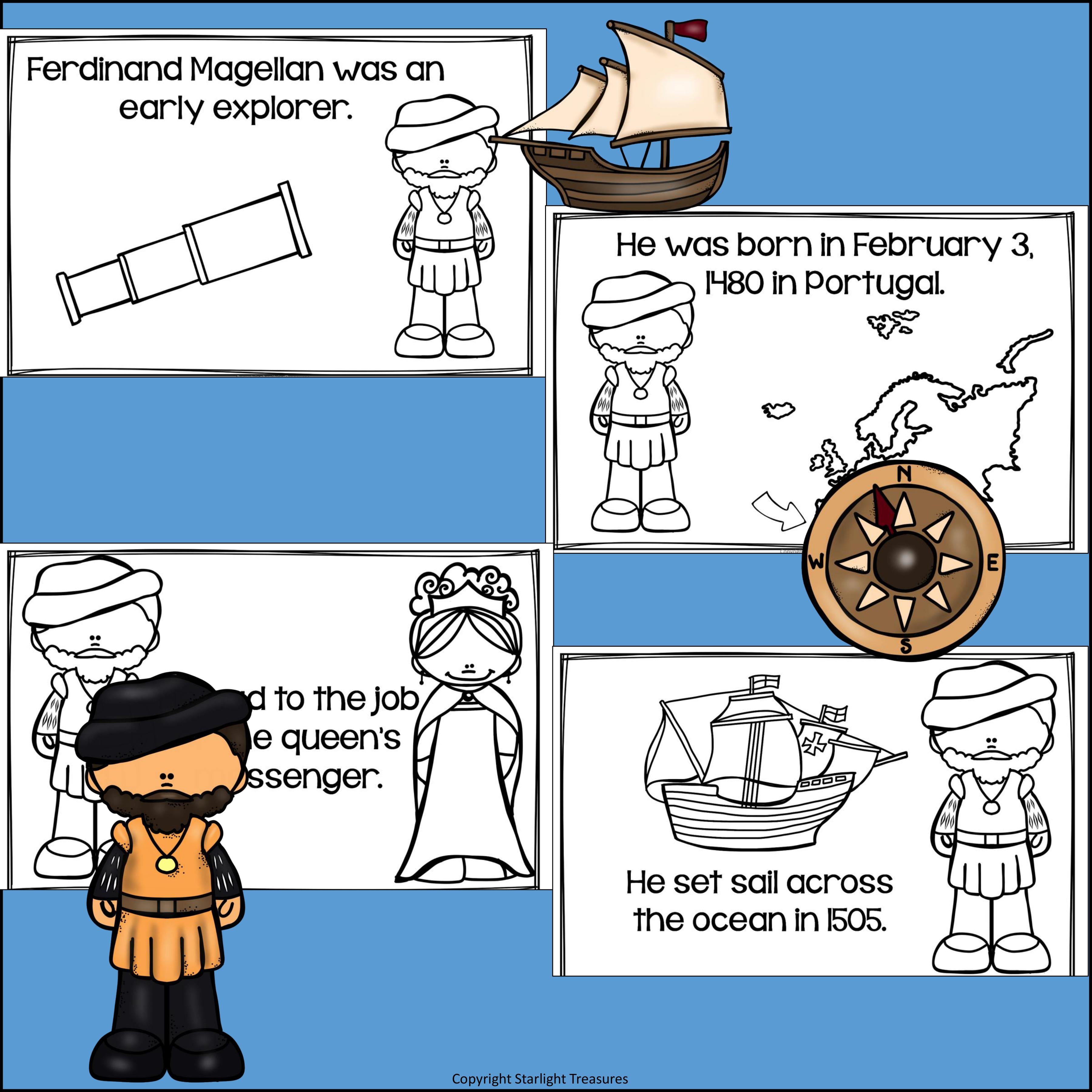 Ferdinand Magellan Mini Book for Early Readers