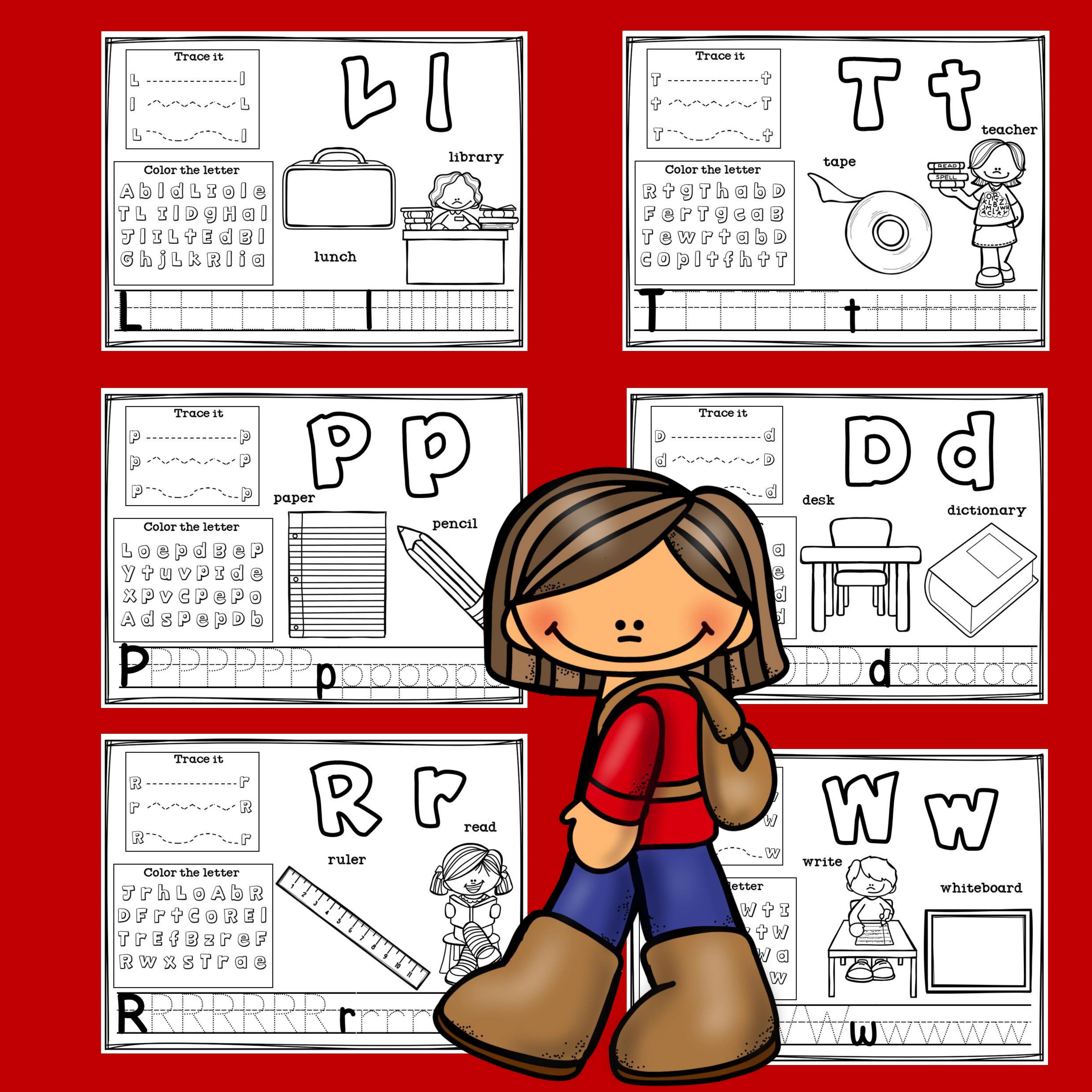 Worksheets A-Z Back to School Theme
