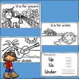 Alphabet Letter of the Week: The Letter U Mini Book