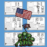 Worksheets A-Z Veterans Day