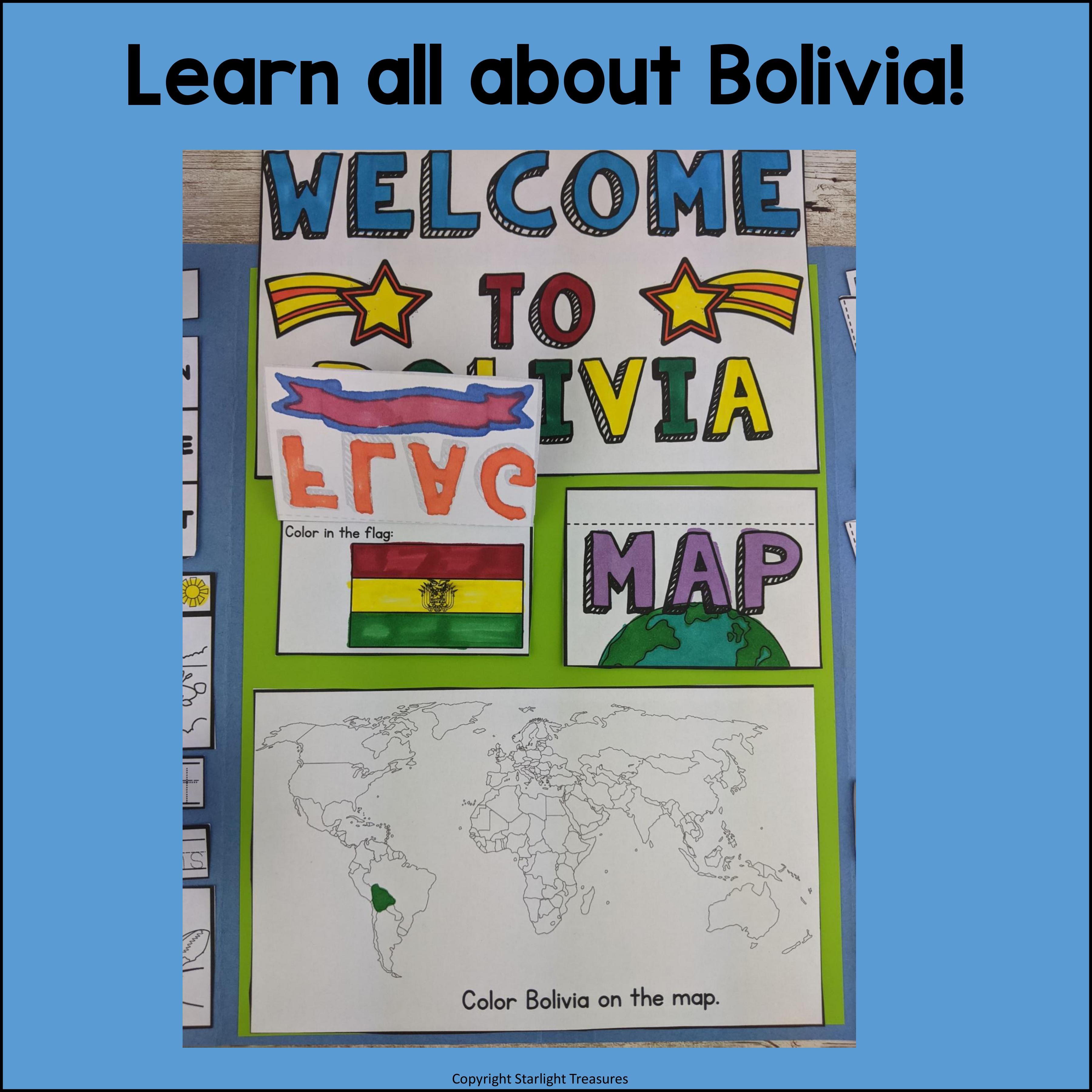 Bolivia Lapbook for Early Learners - A Country Study