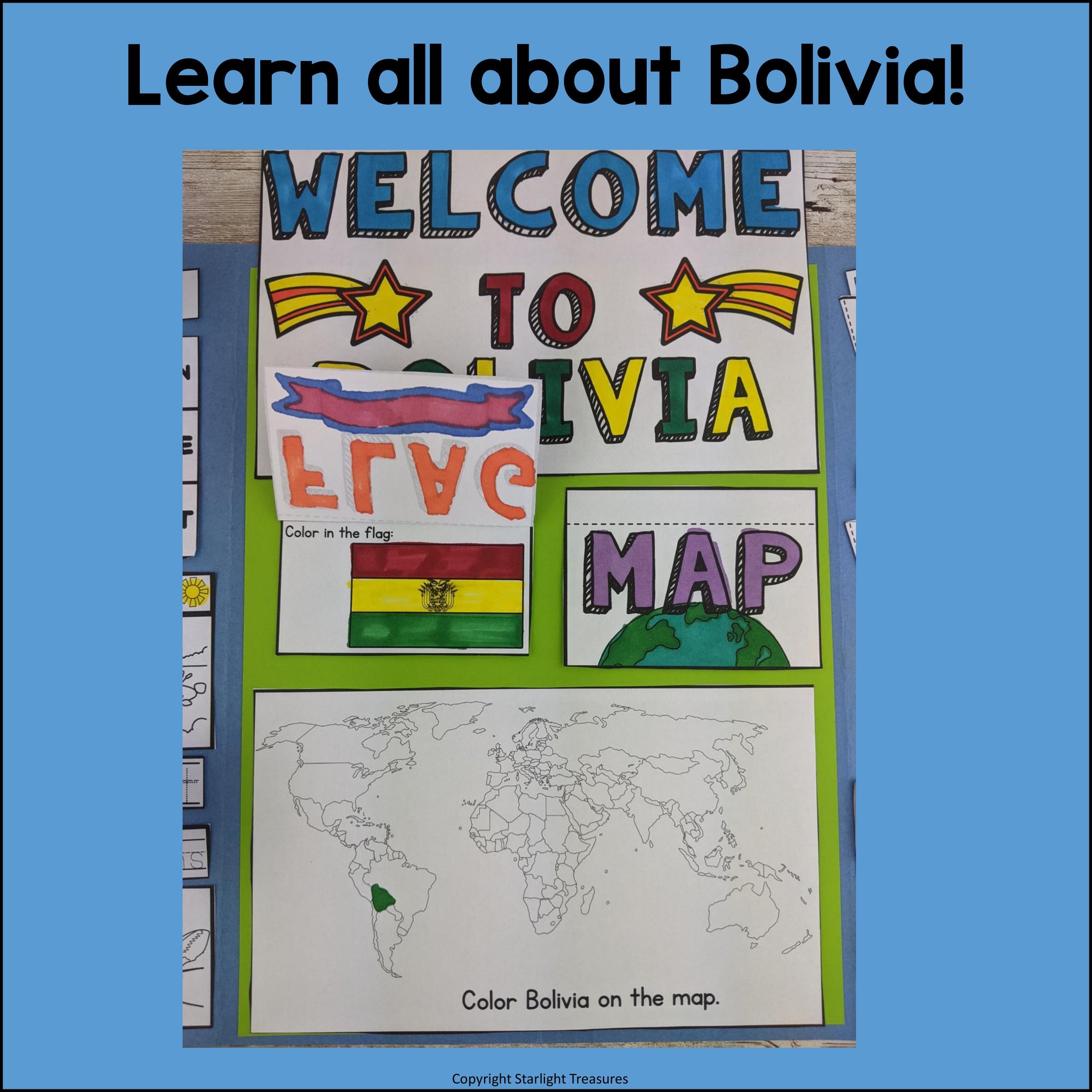 Bolivia Lapbook for Early Learners - A Country Study – Starlight Treasures  LLC, image size:2048x2048
