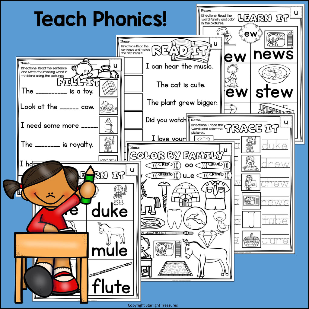 Long U Worksheets and Activities for Early Readers