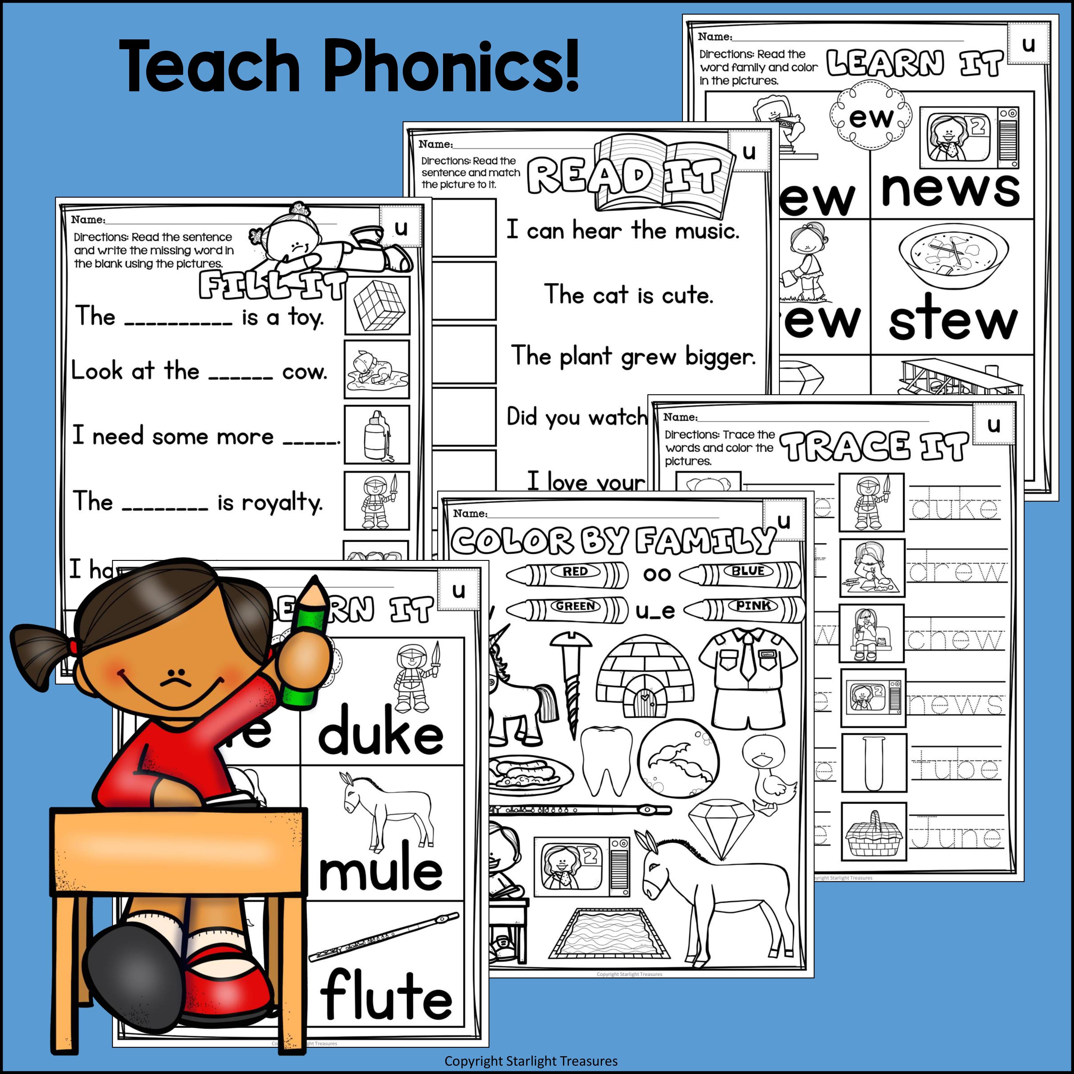 Long U Worksheets and Activities for Early Readers