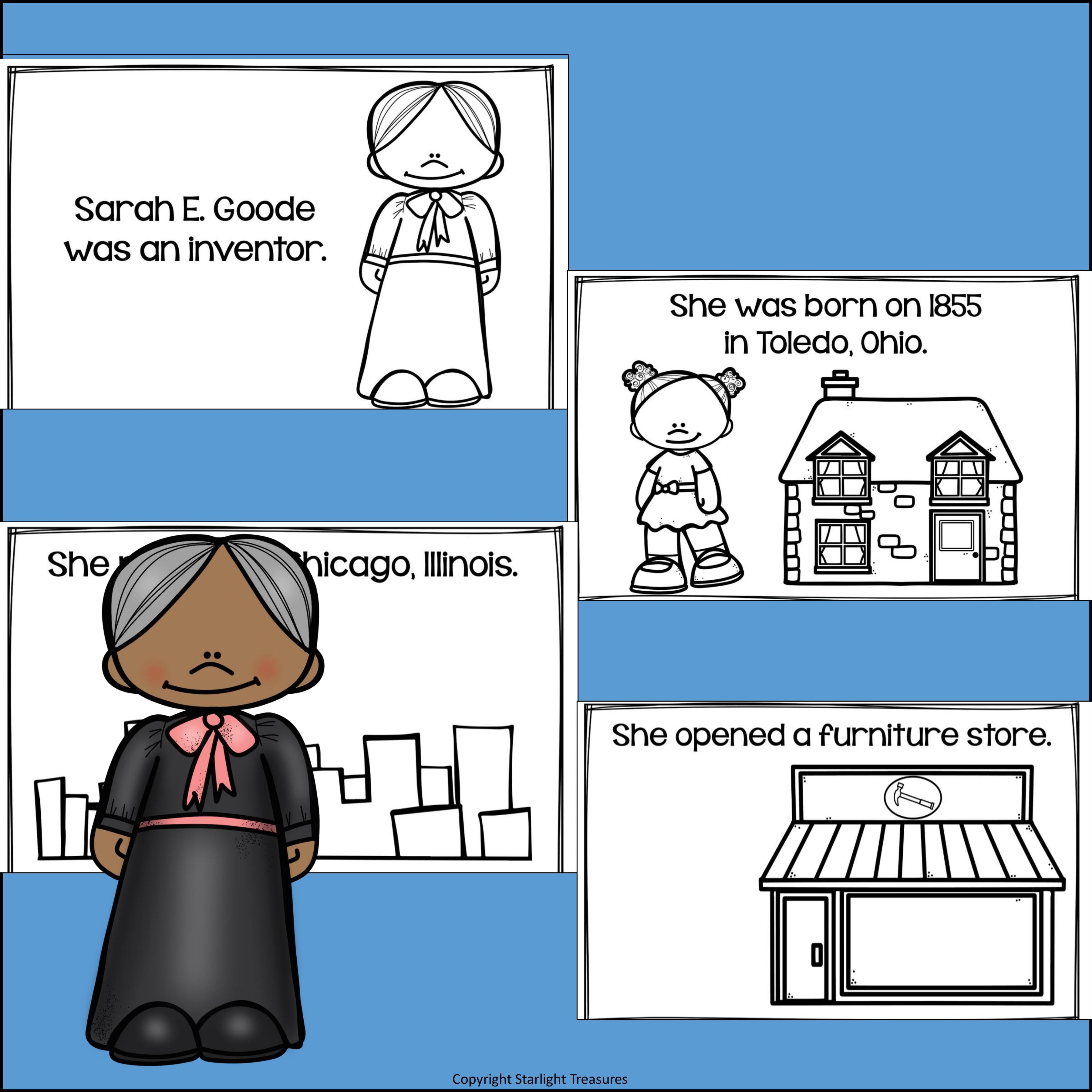 Sarah E. Goode Mini Book for Early Readers: Black History Month