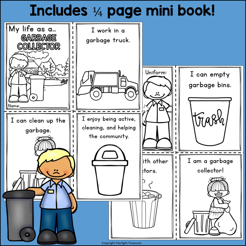 Garbage Collector Mini Book for Early Readers 