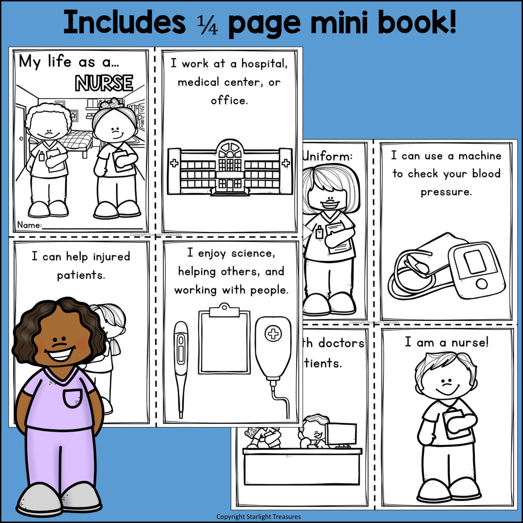 Nurse Mini Book for Early Readers