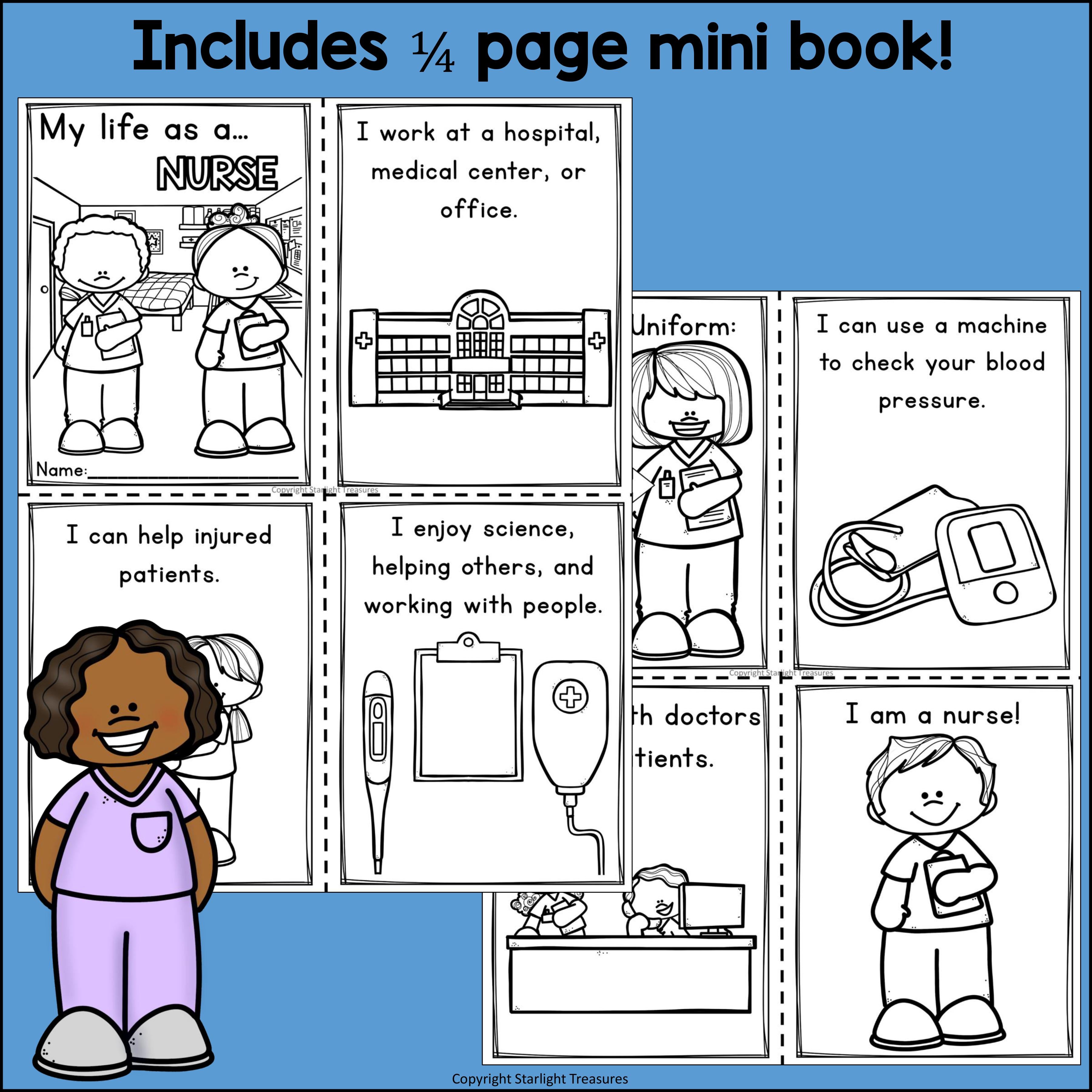 Nurse Mini Book for Early Readers