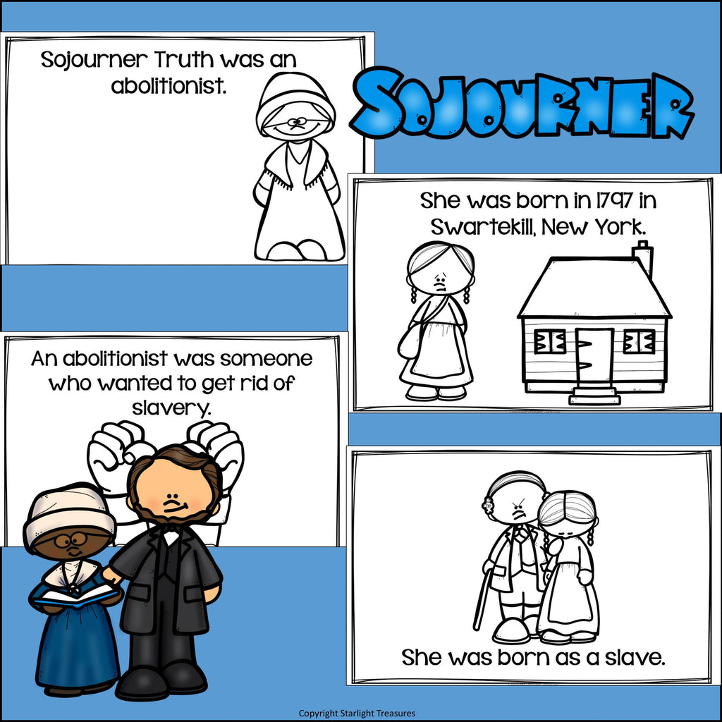 Sojourner Truth Mini Book for Early Readers: Black History Month