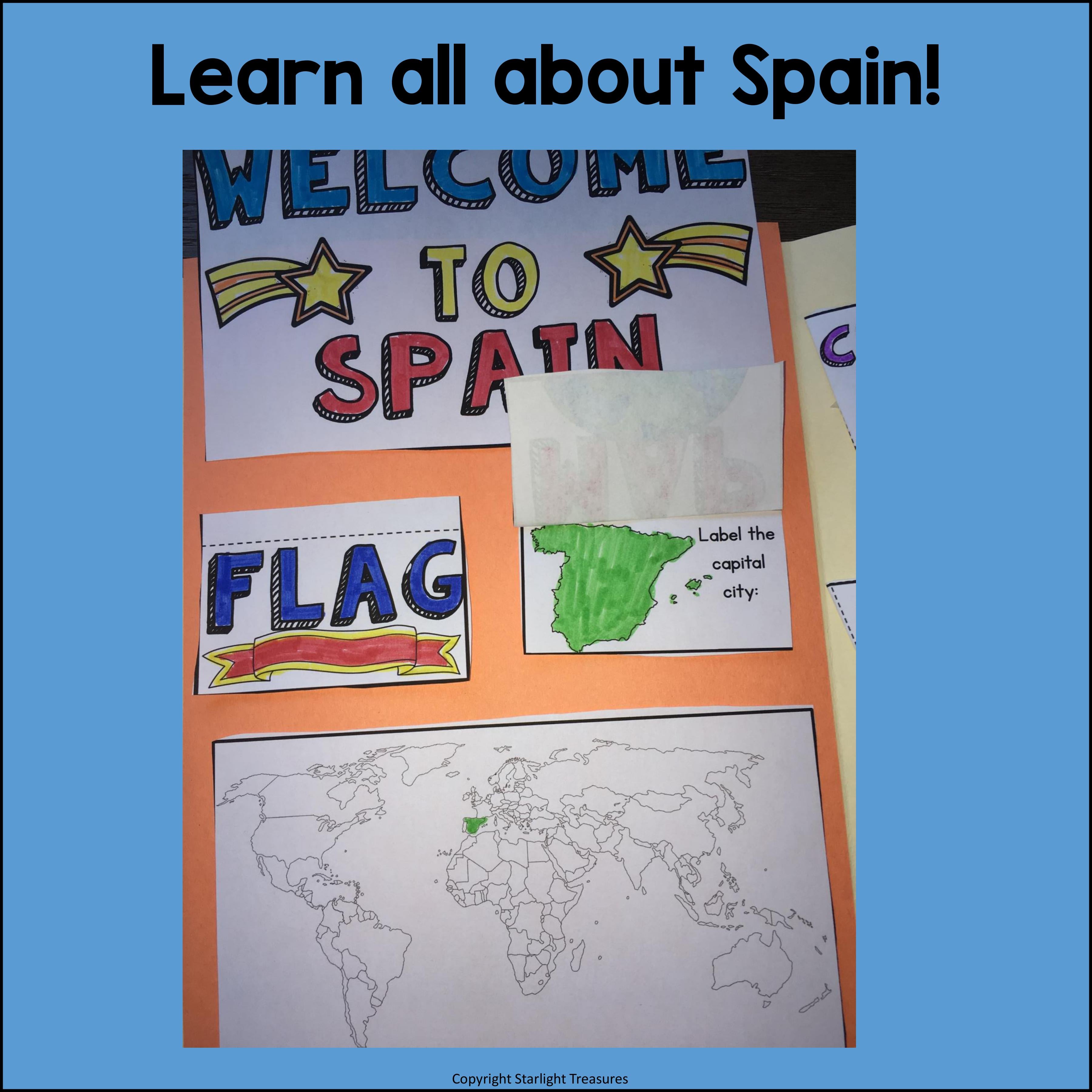 Spain Lapbook for Early Learners - A Country Study