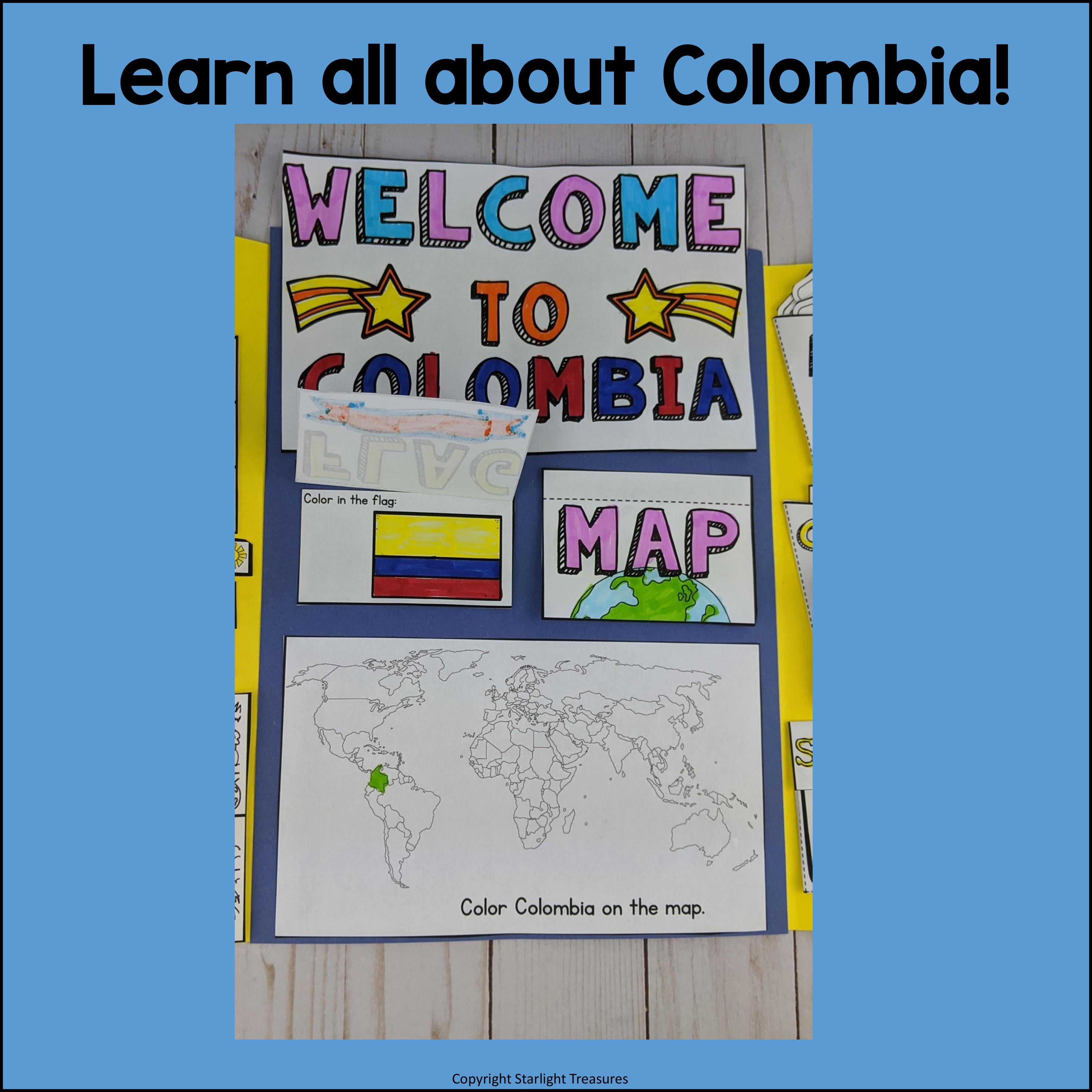 Colombia Lapbook for Early Learners - A Country Study