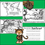 The Rainforest Mini Book for Early Readers: Rainforest Animals