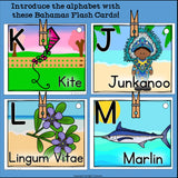 Alphabet Flash Cards for Early Readers - Country of Bahamas