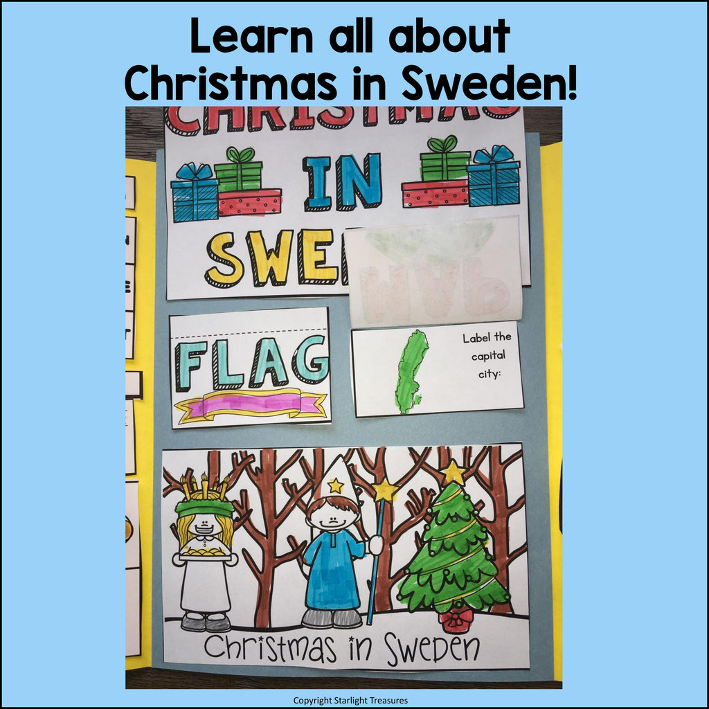 Christmas in Sweden Lapbook for Early Learners
