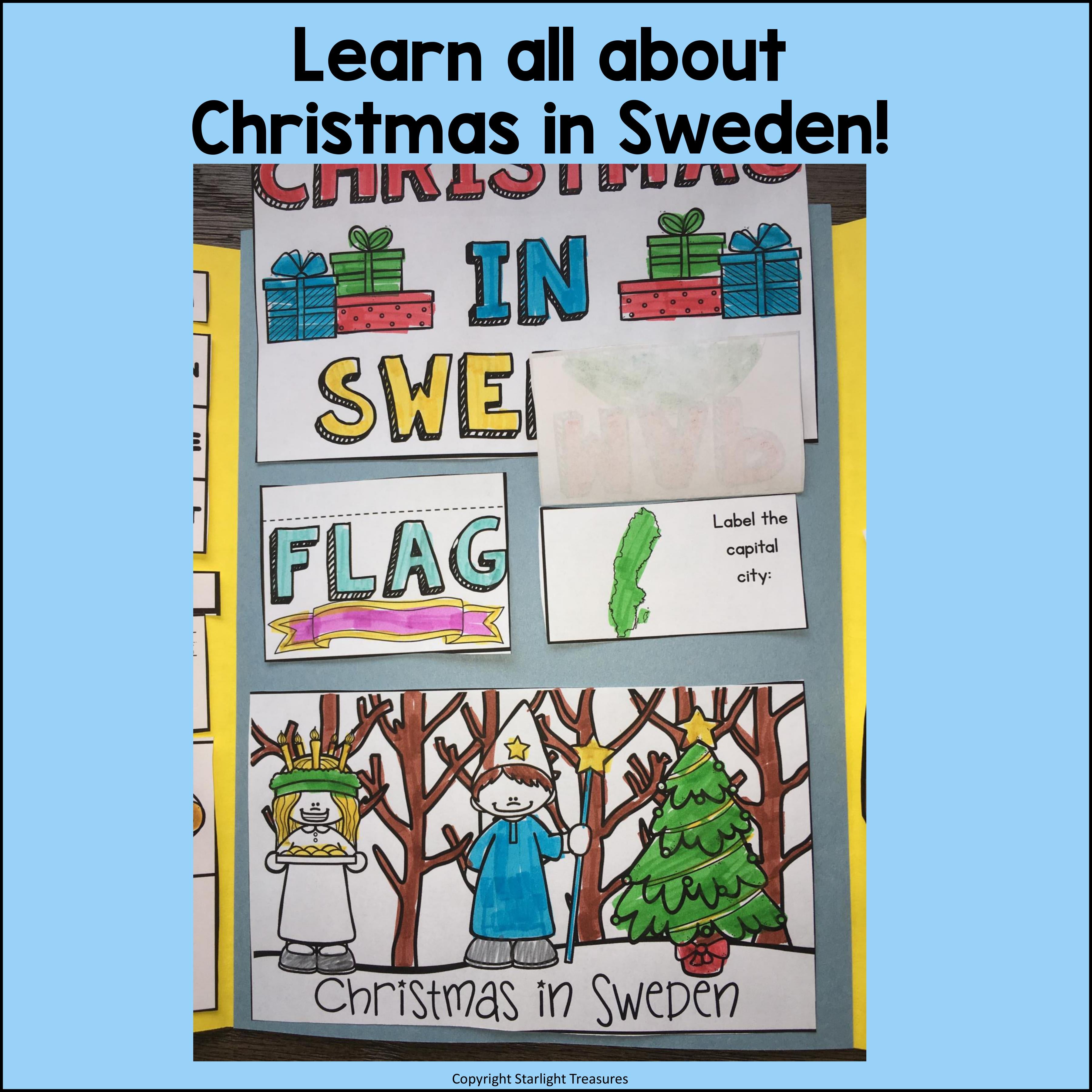 Christmas in Sweden Lapbook for Early Learners