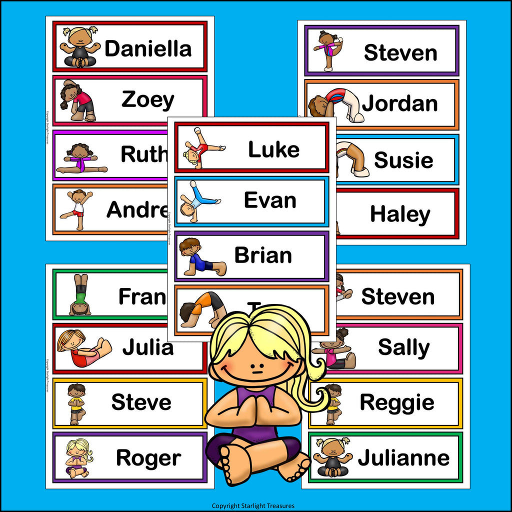 Yoga Name Tags - Editable