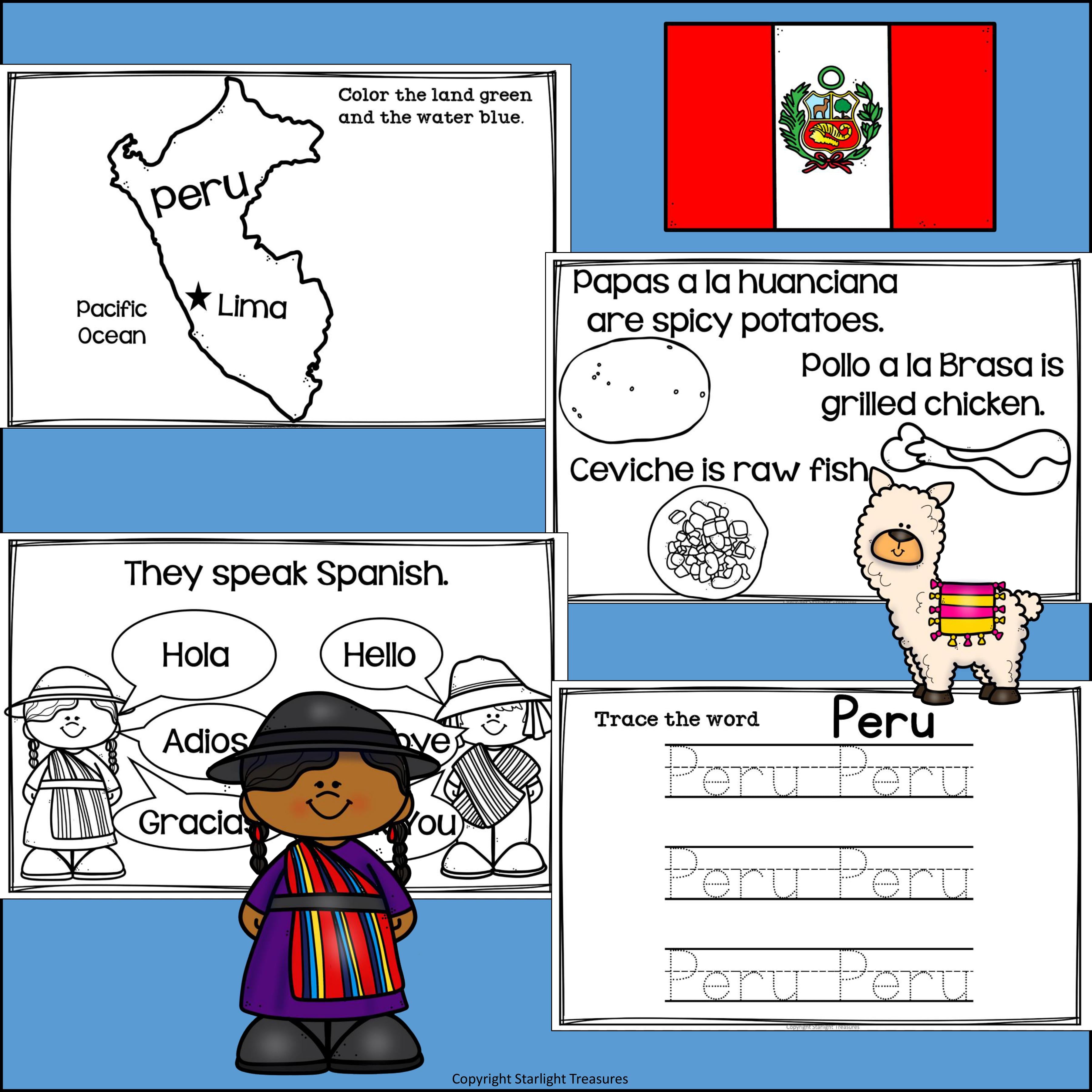 Peru Mini Book for Early Readers - A Country Study