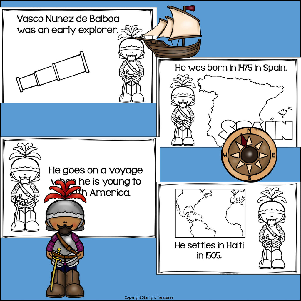 Vasco Nuñez de Balboa Mini Book for Early Readers: Early Explorers