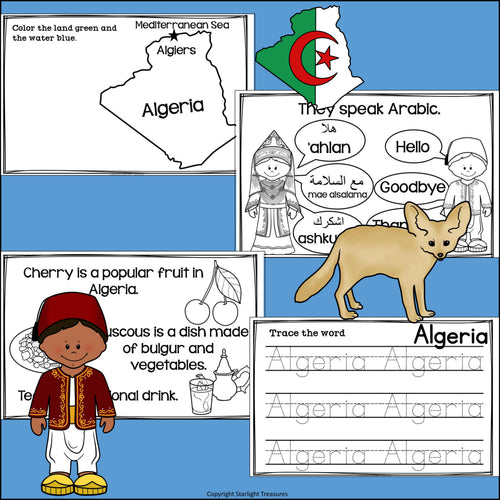 Algeria Mini Book for Early Readers - A Country Study
