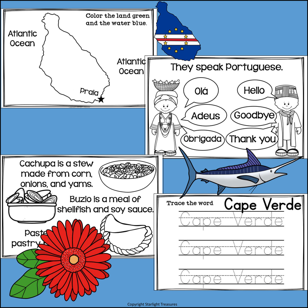 Cape Verde Mini Book for Early Readers - A Country Study