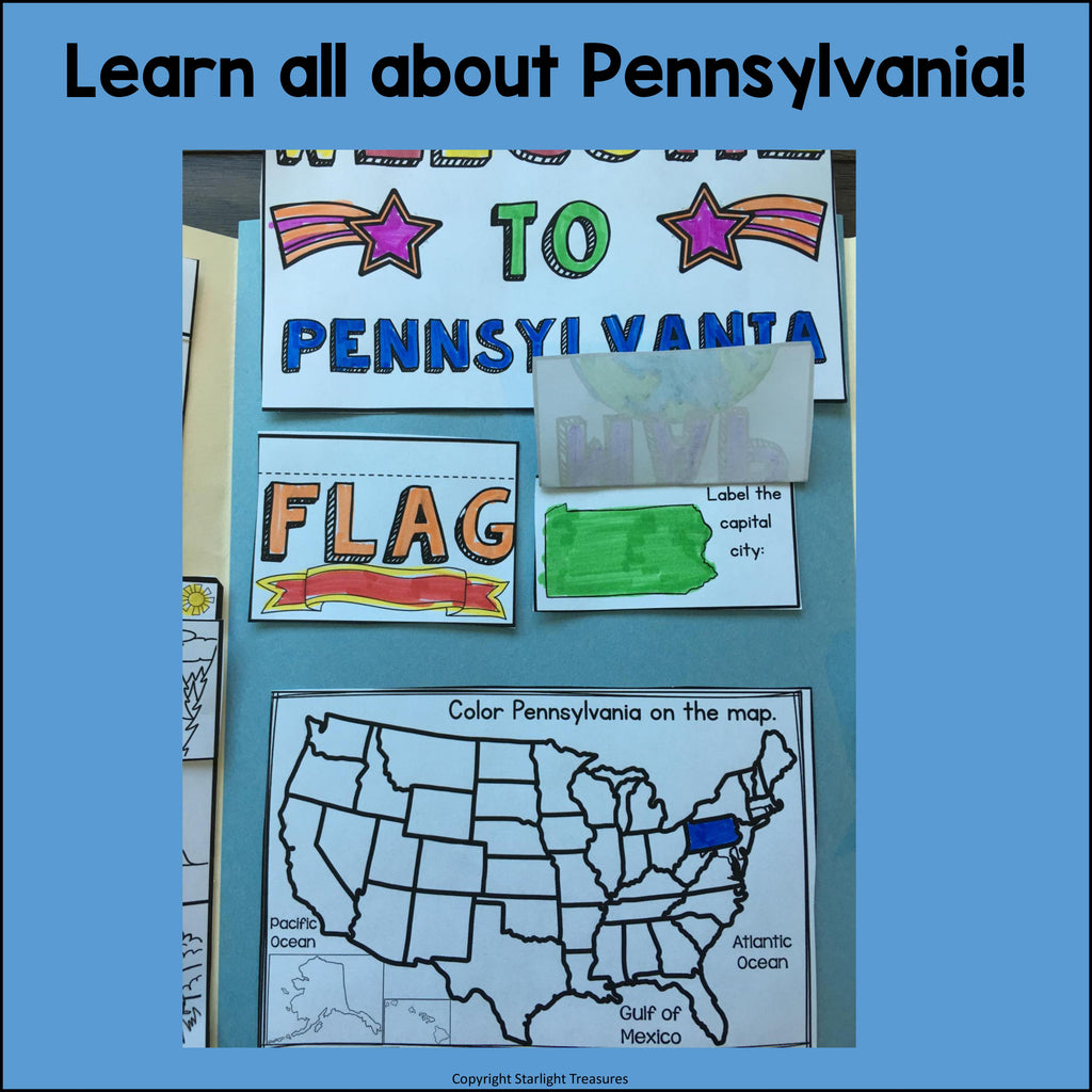 Pennsylvania Lapbook for Early Learners - A State Study