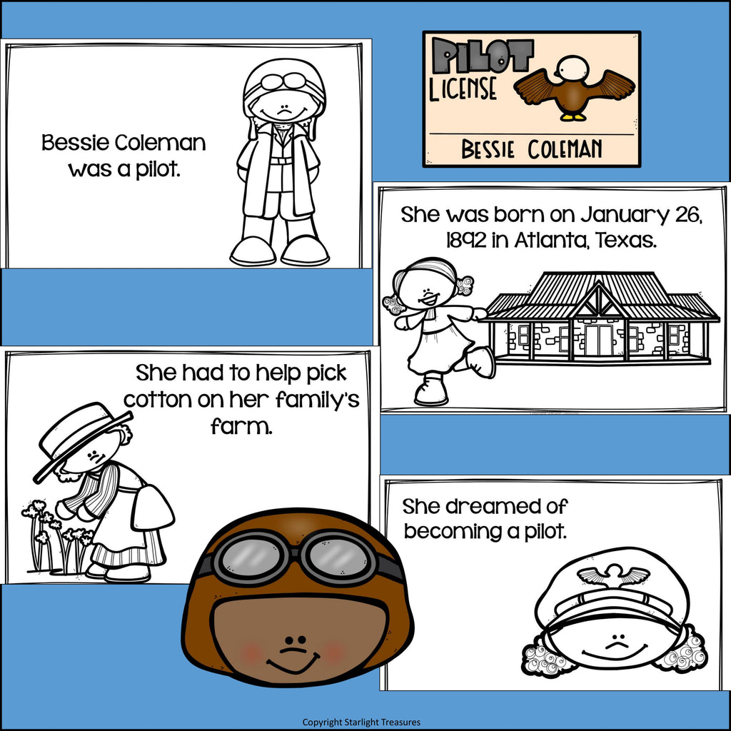 Bessie Coleman Mini Book for Early Readers