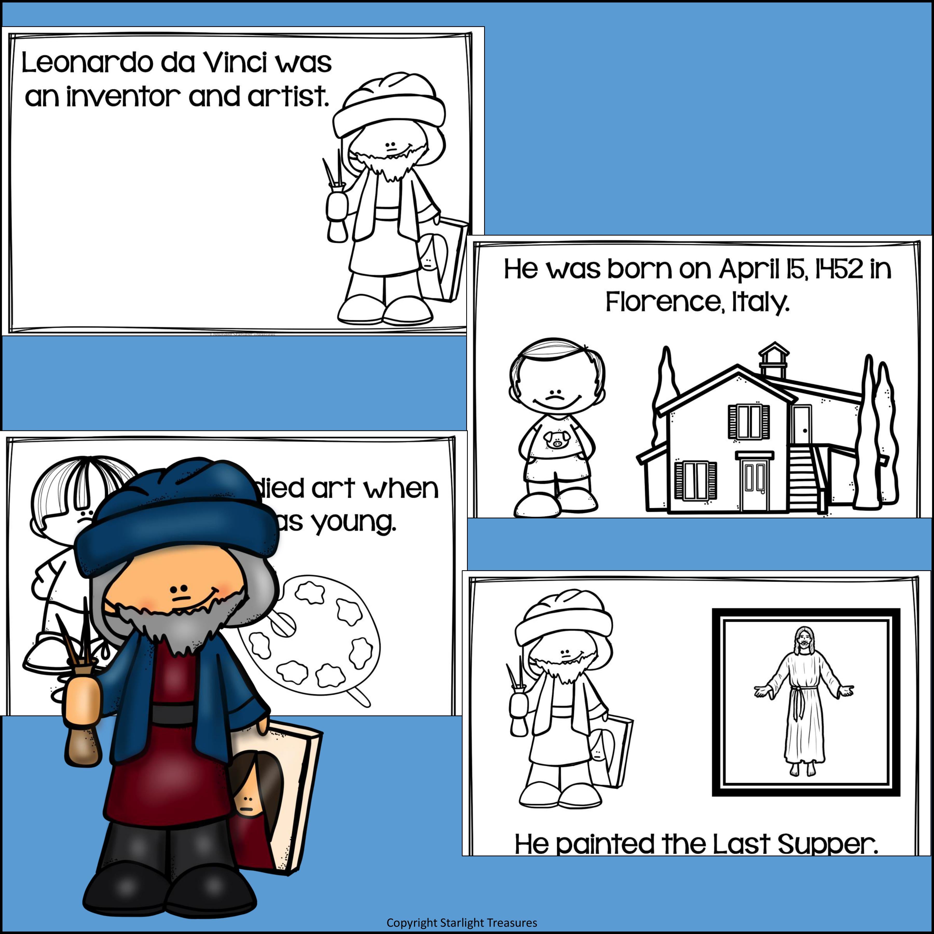 Leonardo da Vinci Mini Book for Early Readers: Inventors