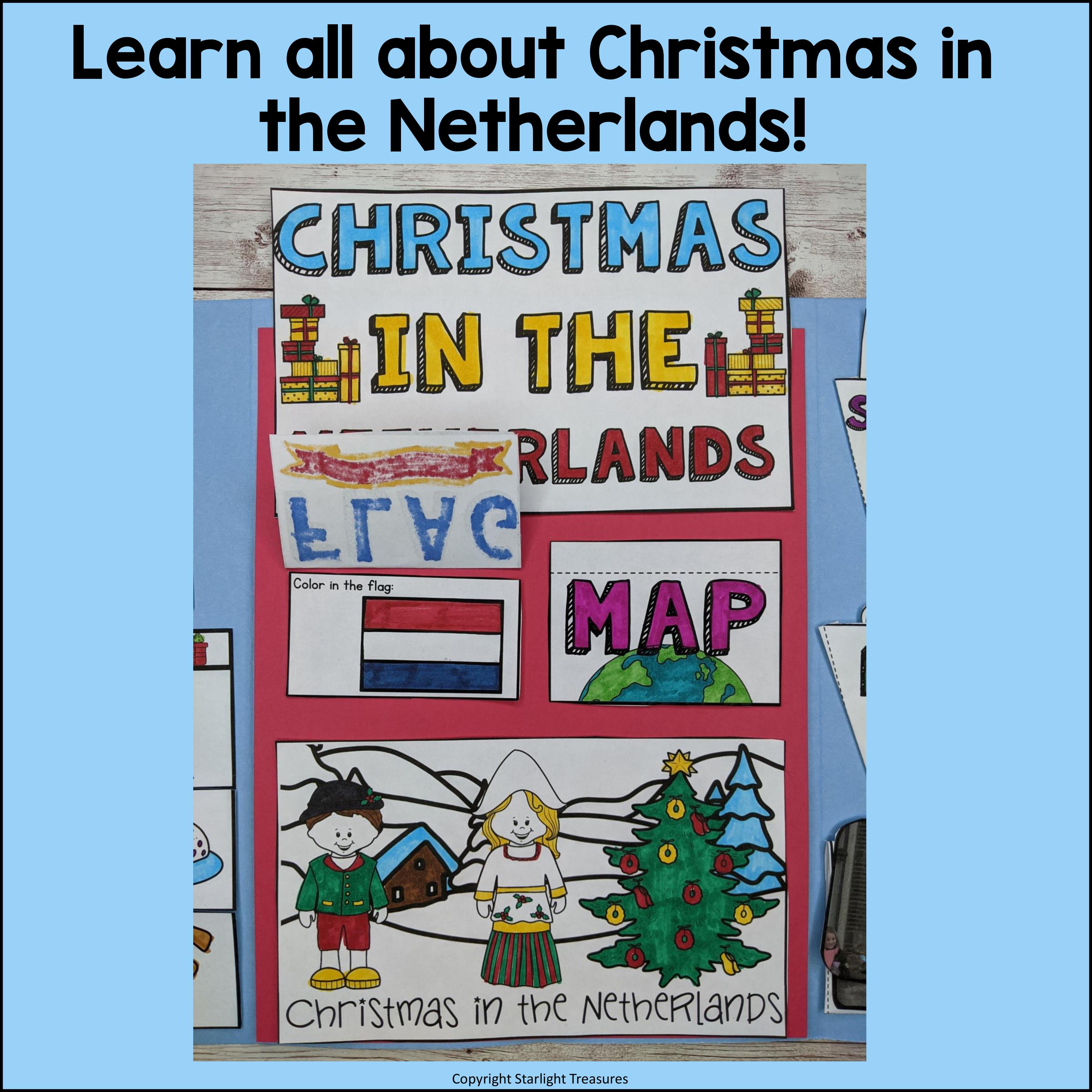 Christmas in the Netherlands Lapbook for Early Learners - Christmas Activities