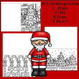 DIY Christmas Coloring Cards