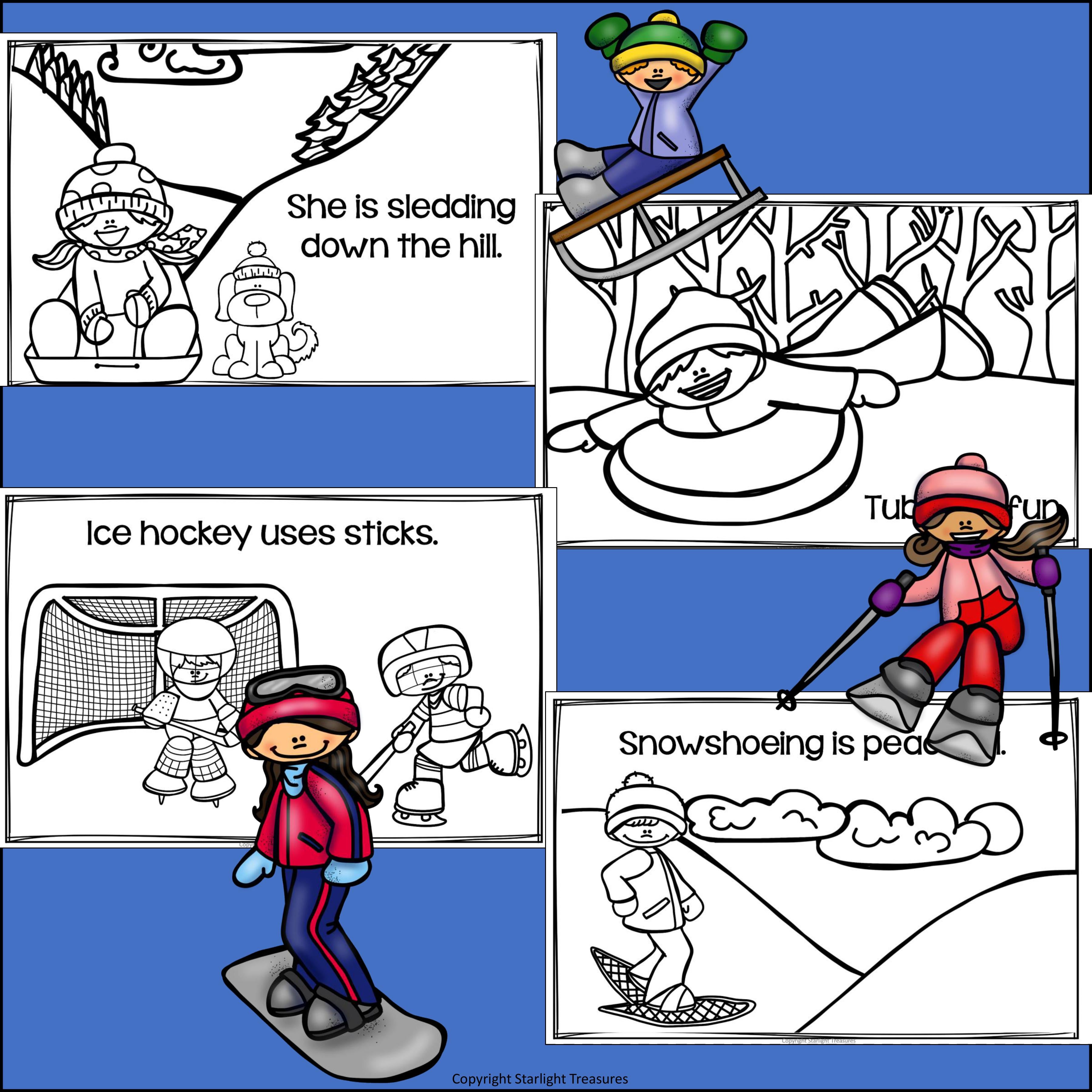 Winter Sports Mini Book for Early Readers