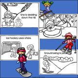 Winter Sports Mini Book for Early Readers