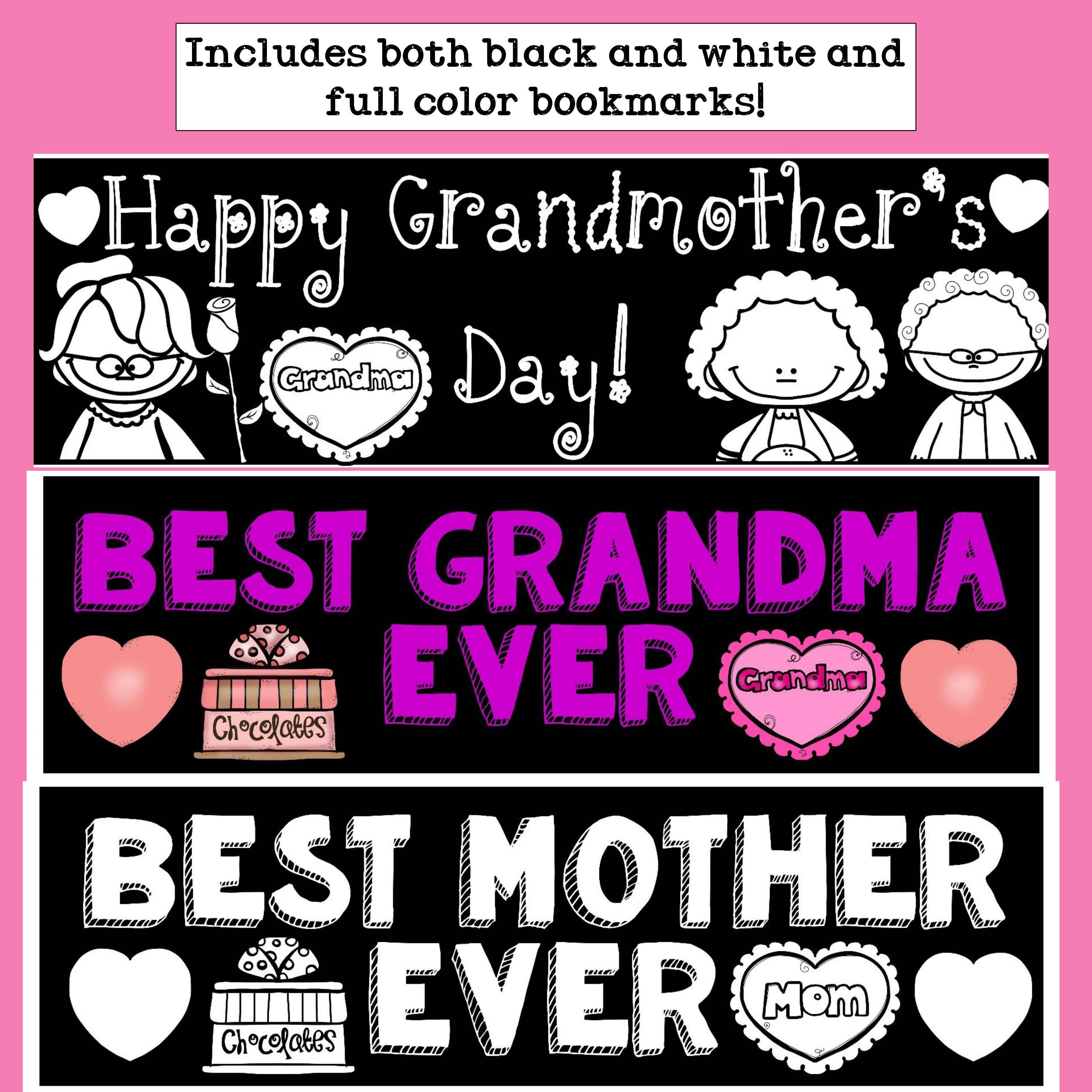 Mother's Day Cut n' Color Bookmarks