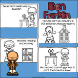 Benjamin Franklin Mini Book for Early Readers: Inventors