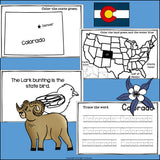 Colorado Mini Book for Early Readers - A State Study