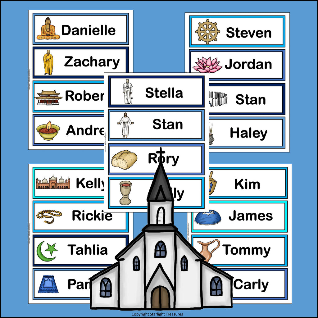 Religion Name Tags - Editable