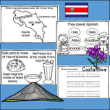 Costa Rica Mini Book for Early Readers - A Country Study