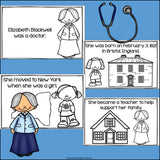 Elizabeth Blackwell Mini Book for Early Readers: Women's History Month